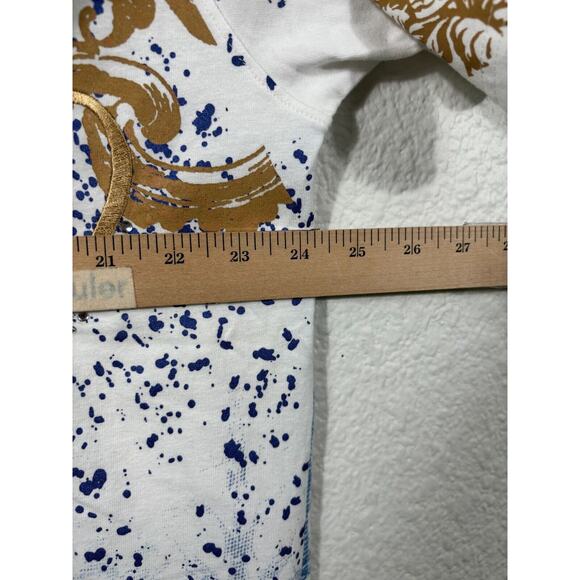 Ruthless Art Shirt Mens Size 2XL Geometric Short Sleeve Embroidered Multicolor - Picture 4 of 12